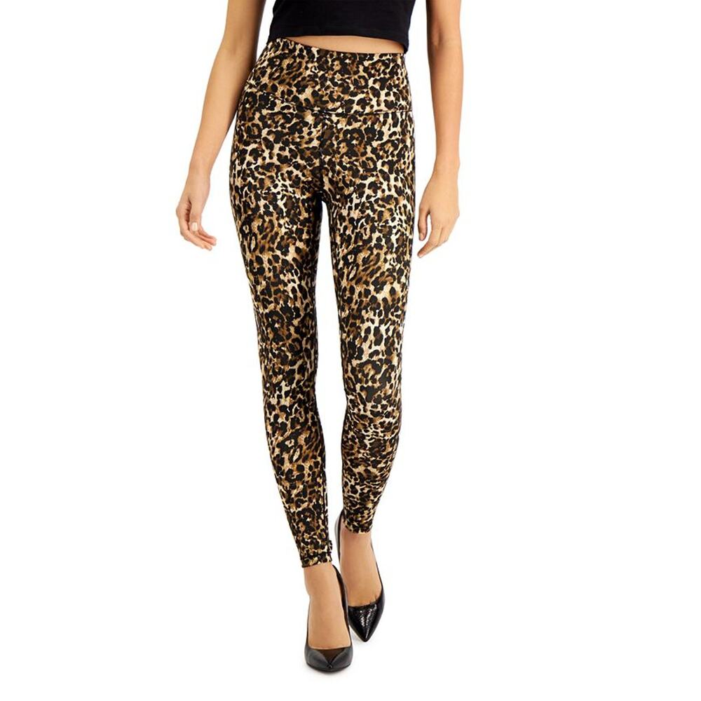 INC International Concepts Black and Brown Leopard Print Leggings